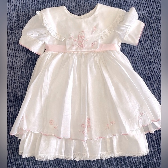 Vintage Party‎ Dress for child size 2 Hand Made in Brazil N046 - Picture 1 of 8
